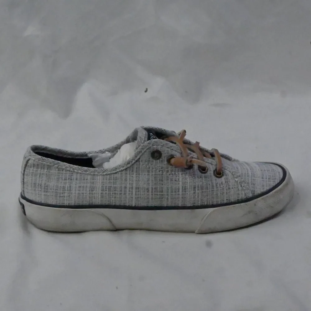 Sperry Top Sider STS97954. Size 5.5 M Gray Canvas‎ Slip-On Boat Shoes